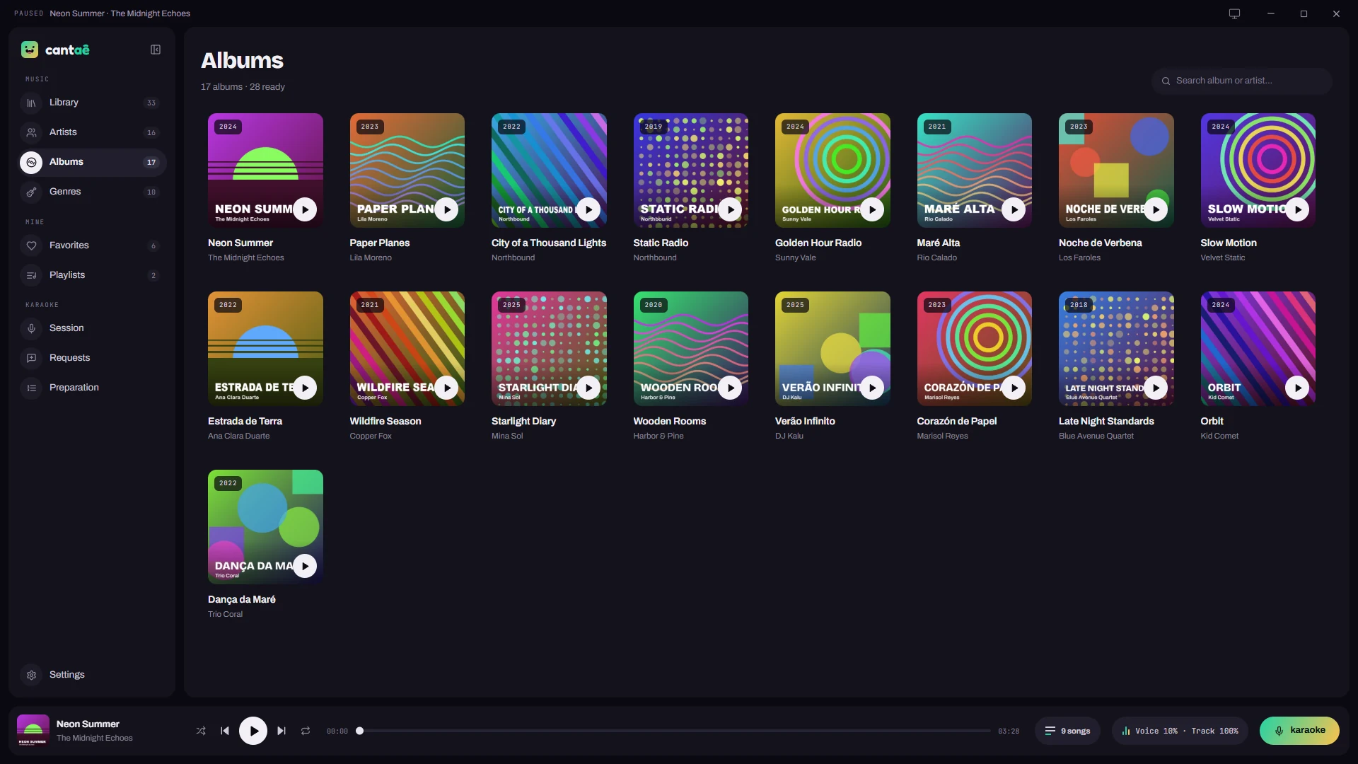 Albums: Your music by album, with the covers from your files.
