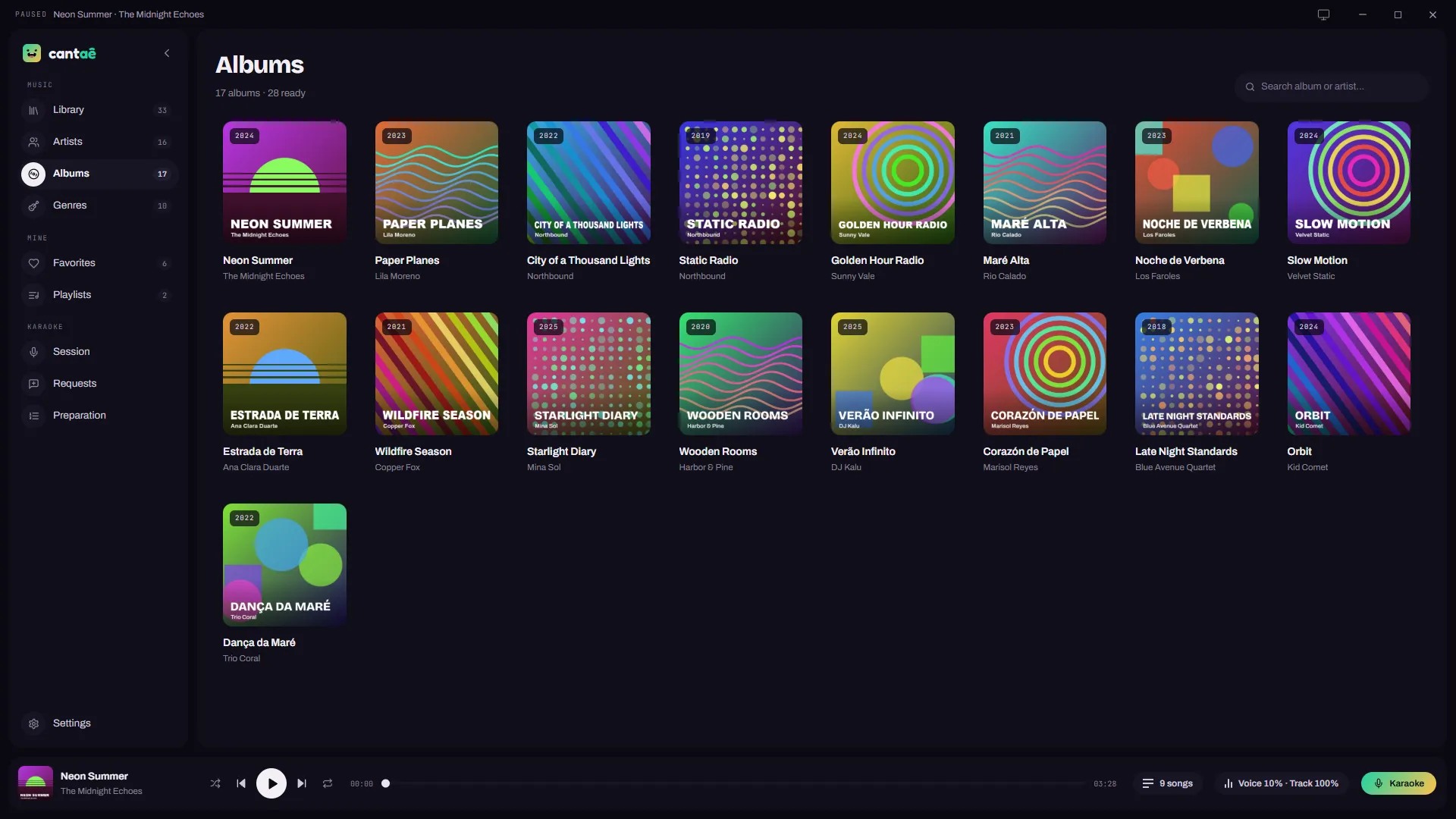 Albums: Your music by album, with the covers from your files.